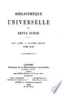Bibliothèque universelle et revue suisse