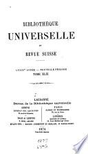 Bibliothèque universelle et revue suisse