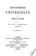 Bibliothèque universelle et revue suisse