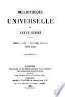 Bibliothèque universelle et revue suisse