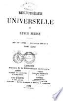 Bibliotheque universelle et revue suisse revue suisse et etrangere