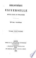 Bibliothèque universelle, revue suisse et étrangère