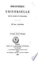 Bibliotheque universelle revue suisse et etrangere