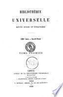Bibliotheque universelle revue suisse et etrangere