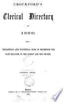 BIOGRAPHICAL AND STATISTICAL BOOK OF REFERENCE FOR FACTS RELATING TO THE CLERGY AND THE CHURGE