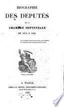 Biographie des députés de la Chambre Septennale de 1824 à 1830