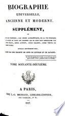 Biographie universelle, ancienne et moderne, etc