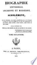 Biographie universelle, ancienne et moderne, etc