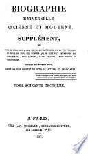 Biographie universelle, ancienne et moderne, etc