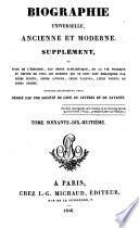 Biographie universelle, ancienne et moderne, etc