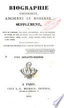 Biographie universelle, ancienne et moderne