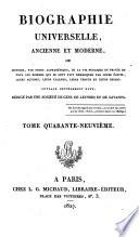Biographie universelle, ancienne et moderne