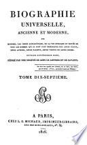 Biographie universelle, ancienne et moderne