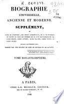 Biographie universelle, ancienne et moderne