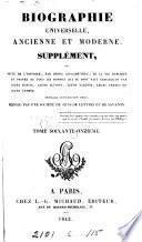 Biographie universelle, ancienne et moderne, ou Histoire, par ordre alphabétique, de la vie publique et privée de tous les hommes qui se sont fait remarquer par leurs écrits, leurs actions, leurs talents, leurs vertus ou leurs crimes: Le-Lic