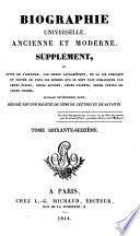 Biographie universelle, ancienne et moderne; ou, Histoire, par ordre alphabétique