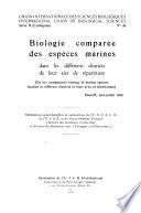 Biologie Comparée Des Espèces Marines Dans Les Différents Districts de Leur Aire de Répartition