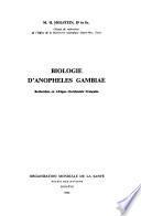 Biologie d'Anopheles gambiae