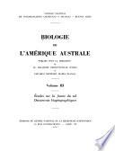 Biologie de l'Amérique australe: Documents biogéographiques