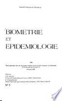 Biométrie et epidemiologie