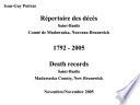 Birth records, Saint-Basile, Madawaska County, New Brunswick, 1792-2005