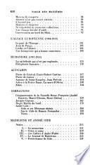 Blessures et séquelles de la guerre. Les procès. Allemagne. l'Alsace europeenne. Humanisme. Alyscamps. Compagnons. Madeleine et André Gide. Passion. Épilogue. Bibliographie. Index