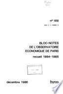 Bloc-notes de l'Observatoire économique de Paris