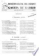 Boletín oficial del estado: Gaceta de Madrid