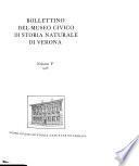 Bollettino del Museo civico di storia naturale di Verona