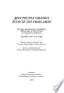 Bon peuple vaudois, écoute tes vrais amis!