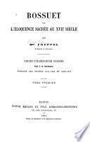 Bossuet et l'éloquence sacrée au XVIIe siècle