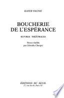 Boucherie de l'espérance