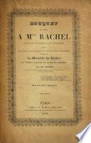Bouquet offert à Mlle. Rachel, actrice tragique aux franc̦ais