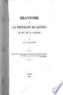 Brantôme et La princesse de Clèves de Mme. de La Fayette ...