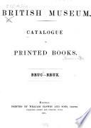 British Museum Catalogue of printed Books