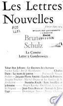 Bruno Schulz, la Comète, lettre à Gombrowicz