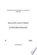Bulletin analytique d'histoire romaine