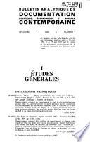 Bulletin analytique de documentation politique, économique et sociale contemporaine