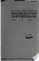 Bulletin analytique de documentation politique, économique et sociale contemporaine