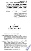 Bulletin analytique de documentation politique, économique et sociale contemporaine