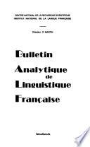 Bulletin analytique de linguistique française
