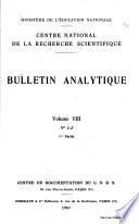 Bulletin analytique