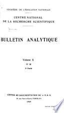 Bulletin analytique