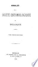 Bulletin & annales de la Société entomologique de Belgique
