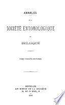 Bulletin & annales de la Société entomologique de Belgique