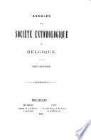Bulletin & annales de la Société entomologique de Belgique