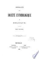 Bulletin & annales de la Société royale d'entomologie de Belgique
