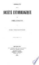 Bulletin & annales de la Société royale d'entomologie de Belgique
