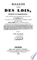 Bulletin annoté des lois, décrets et ordonnances