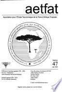 Bulletin - Association Pour L'étude Taxonomique de la Flore D'Afrique Tropicale